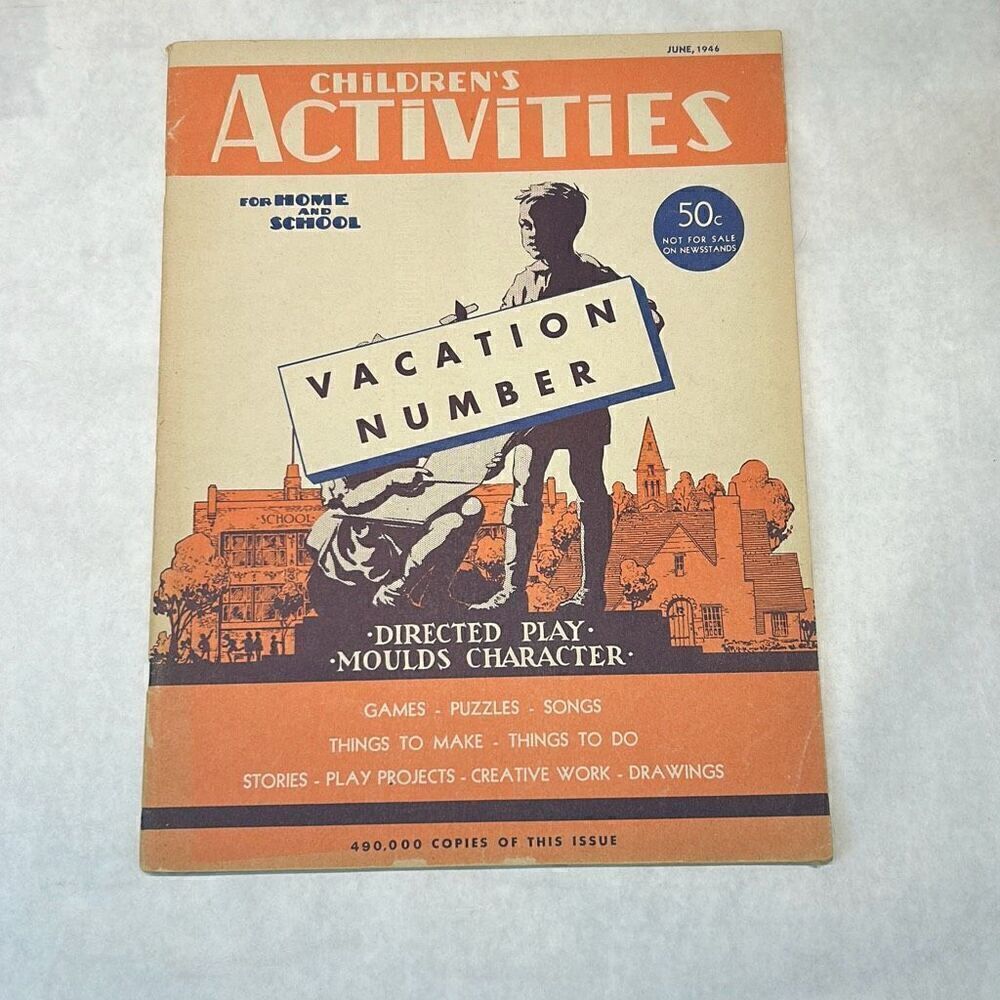 VTG Children's Activities For Home & School Magazine Book June 1946